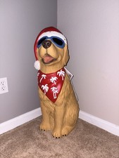 2026 Home Depot Accents Christmas Coastal Golden Retriever Blow Mold 2.5ft  picture