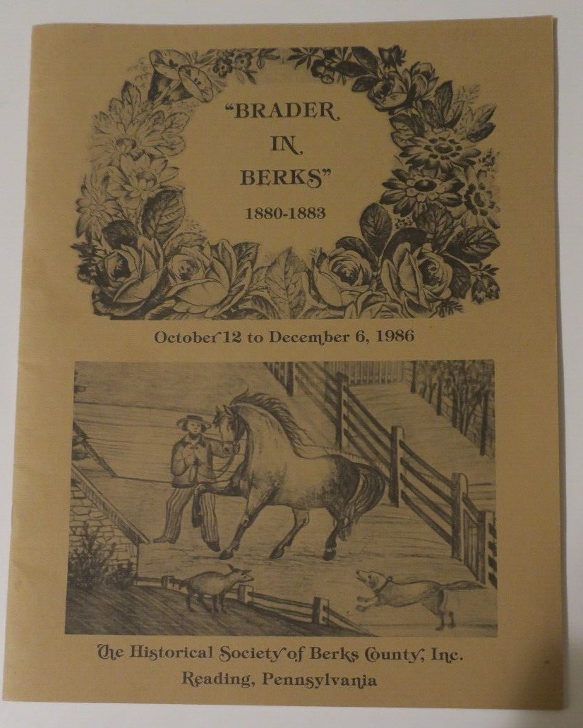 Exhibition Brader in Berks booklet Ferdinand Brader pencil drawings,farms,detals