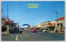 Texas Street Fairfield California Vintage Postcard picture