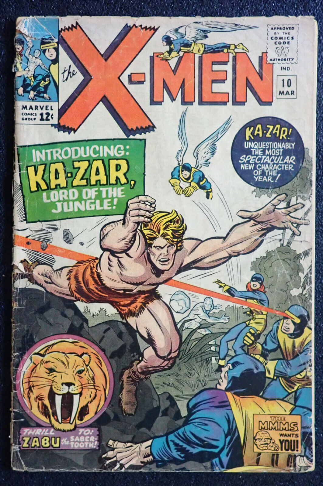 X-MEN #10 1965 💥 LOWER GRADE COMPLETE 💥 1st Ka-Zar and Savage Lands