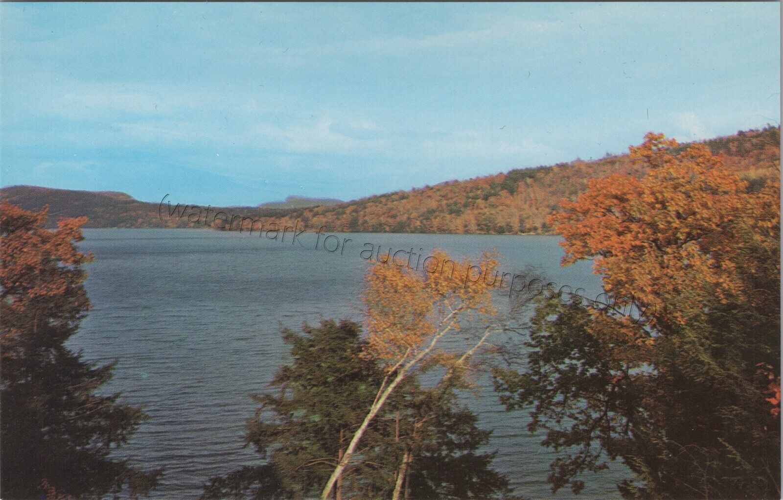 Fairlee, Vermont - Lake Morey VT in autumn / fall vintage chrome unused postcard