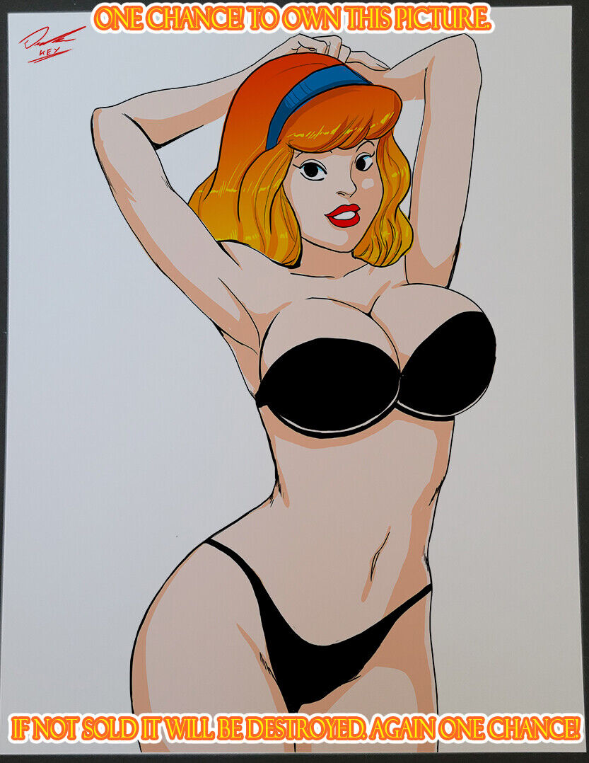 Daphne Blake CG Color Illustration Sign Print 8.5x11