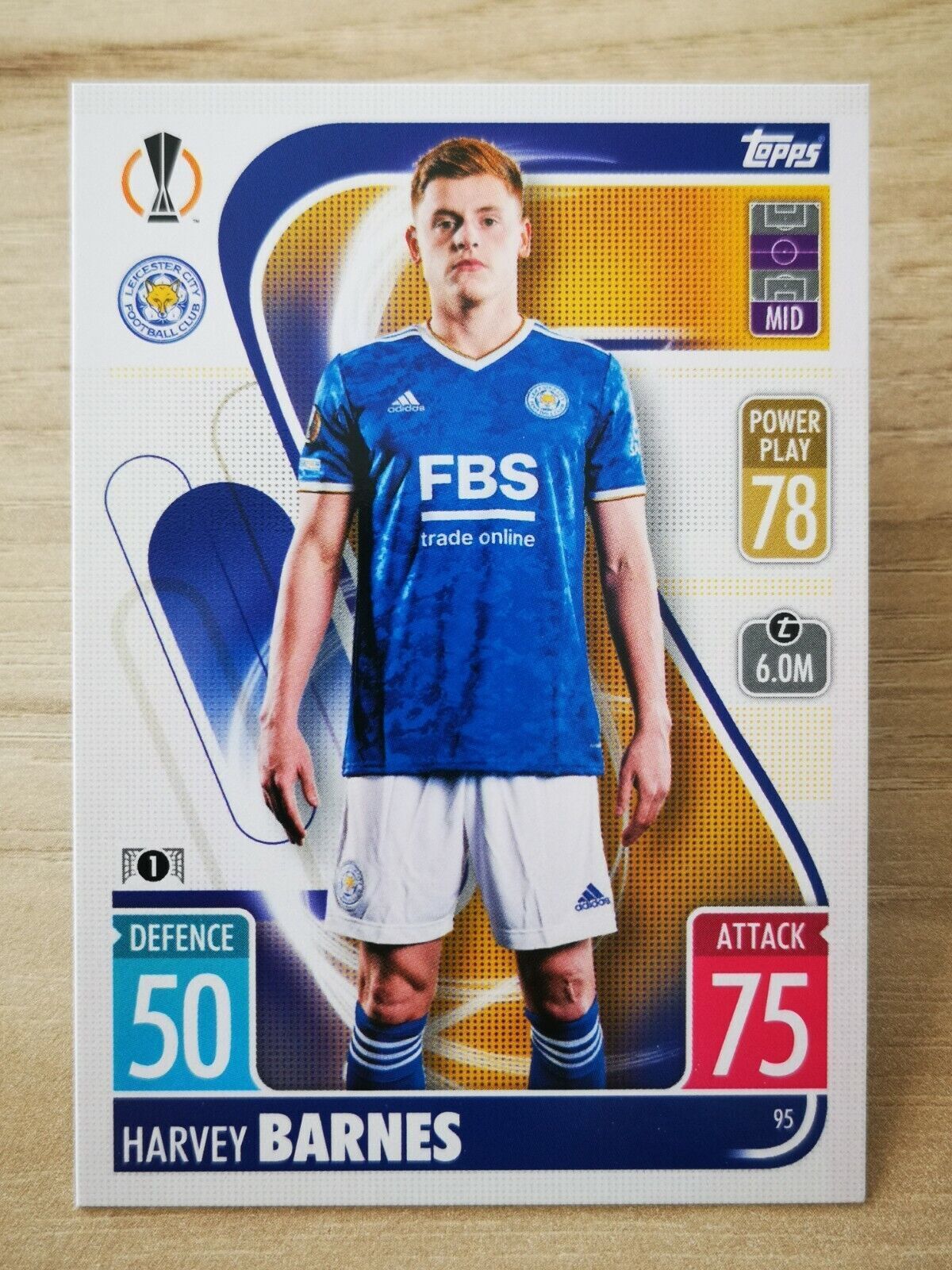 Topps C73 match attax 2021-22 champions league #95 Harvey Barnes - Leicester