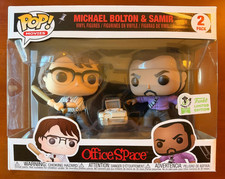 Funko Pop Office Space Michael Bolton & Samir 2-Pack 2019 ECCC Con Sticker NIB picture