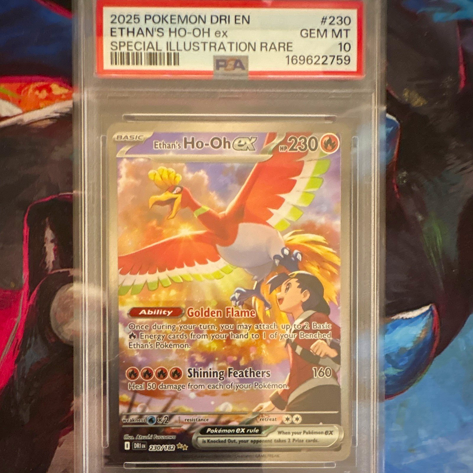 Pokémon Company 2025 Destined Rivals Ethan's Ho-Oh ex 230/182 SIR Holo PSA 10 Pokémon Company 2025 Destined Rivals Ethan's Ho-Oh ex 230/182 SIR Holo PSA 10