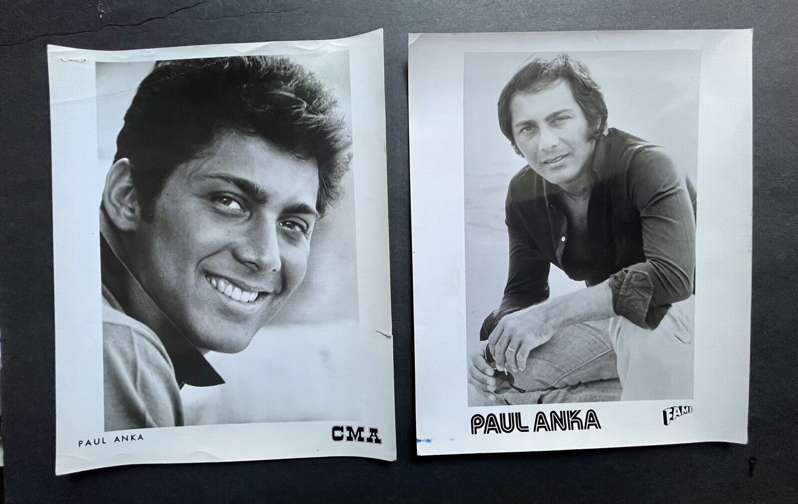 Paul Anka Photographs 2 Vintage Black & White 8”x 10”