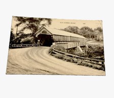 Perkinsville Covered Bridge Weathersfield VT C1910s Photolux Postcard picture