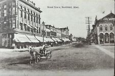 1913 Northfield MN Street Scene Antique Vintage Postcard Minnesota Horse + Buggy picture