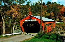 Old Covered Bridge on Route 4 Taftsville Vermont Vintage Postcard picture