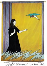 WILL BARNET Artist autographed Youth Banner Card, March 19, 1980 picture