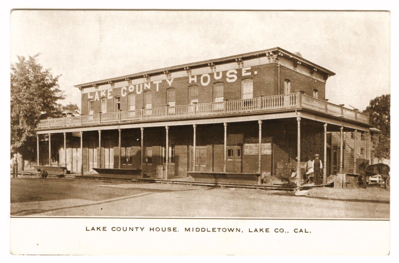 1910s LAKE COUNTY HOUSE CALISTOGA STREET MIDDLETOWN CALIFORNIA~UNUSED POSTCARD