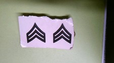 MILITARY INSIGNIA SUBDUED PIN ON RANK SET OF 2 E-5 SERGEANT BLACK METAL picture