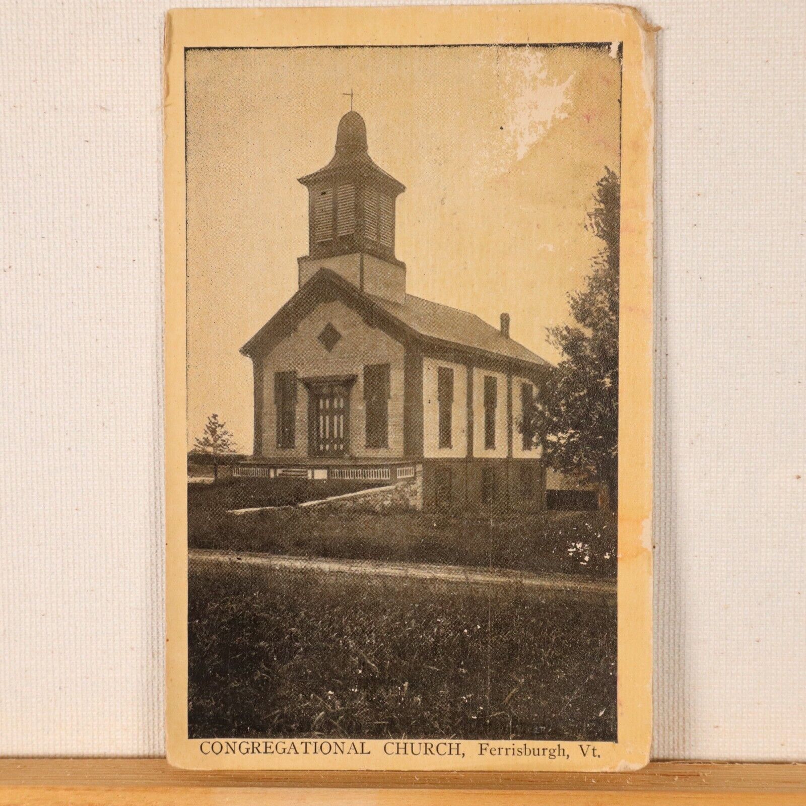 Vintage Postcard RPPC Real Photo Postcard Congregational Church Ferrisburgh, VT