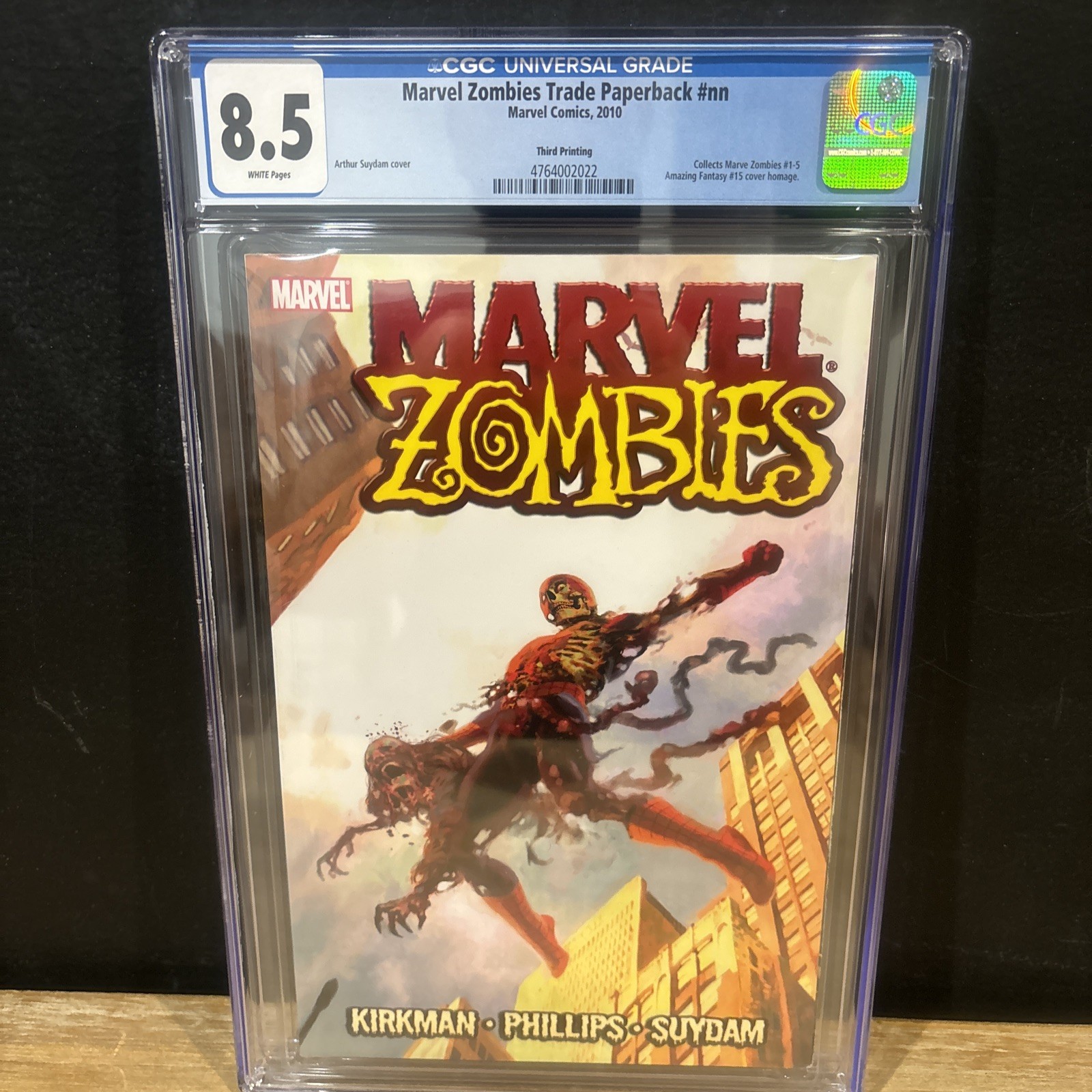 Marvel Zombies #1 CGC8.5 THIRD PRINTING 2010 Marvel Comics Trade Paperback Marvel Zombies #1 CGC8.5 THIRD PRINTING 2010 Marvel Comics Trade Paperback