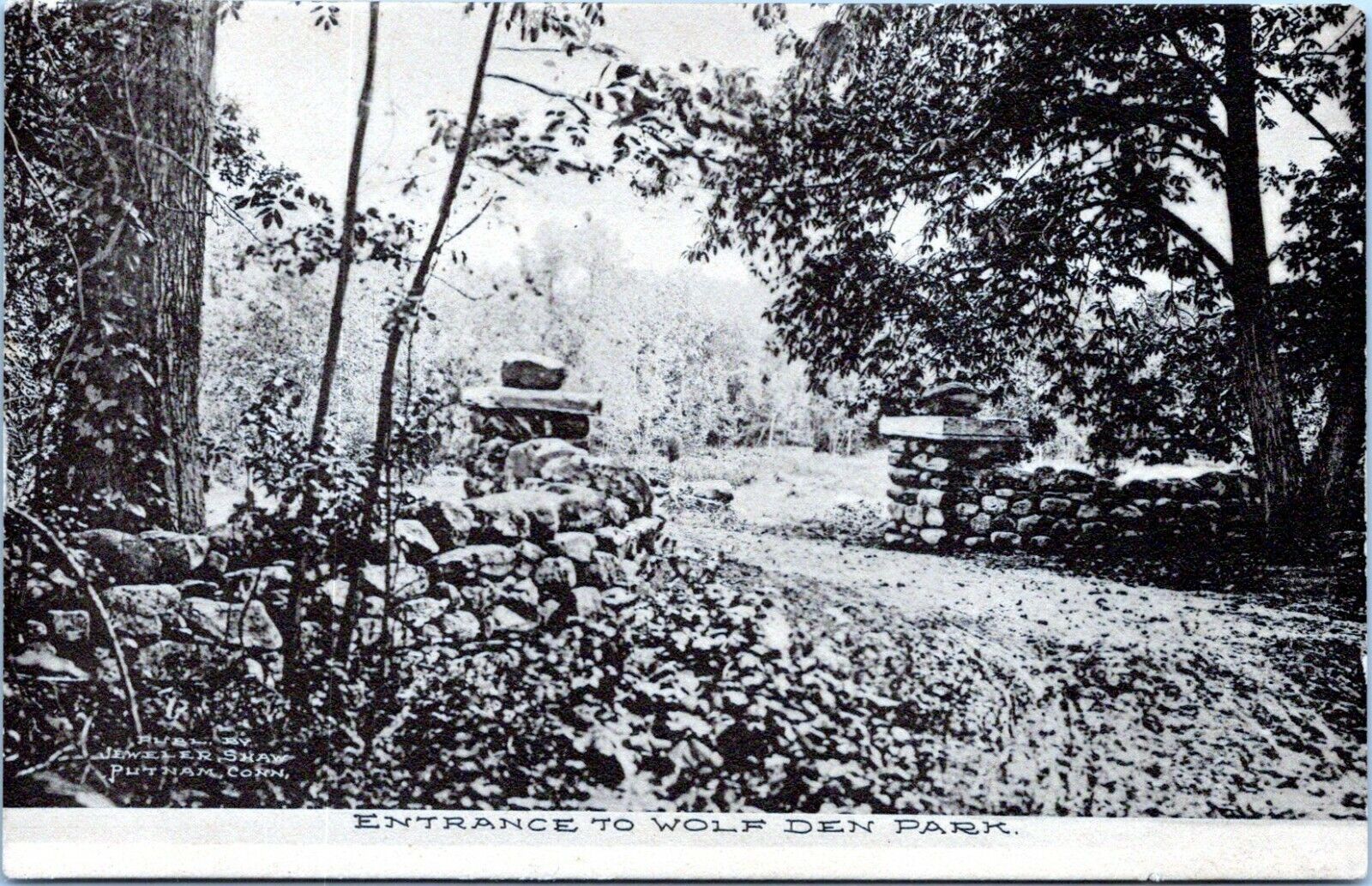 Pomfret Connecticut Postcard 1907 Wolf Den Park Entrance Mashamoquet Brook NH