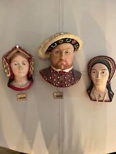 Bossons Congleton England chalkware King Henry, Anne Boleyn, Catherine of Aragon picture