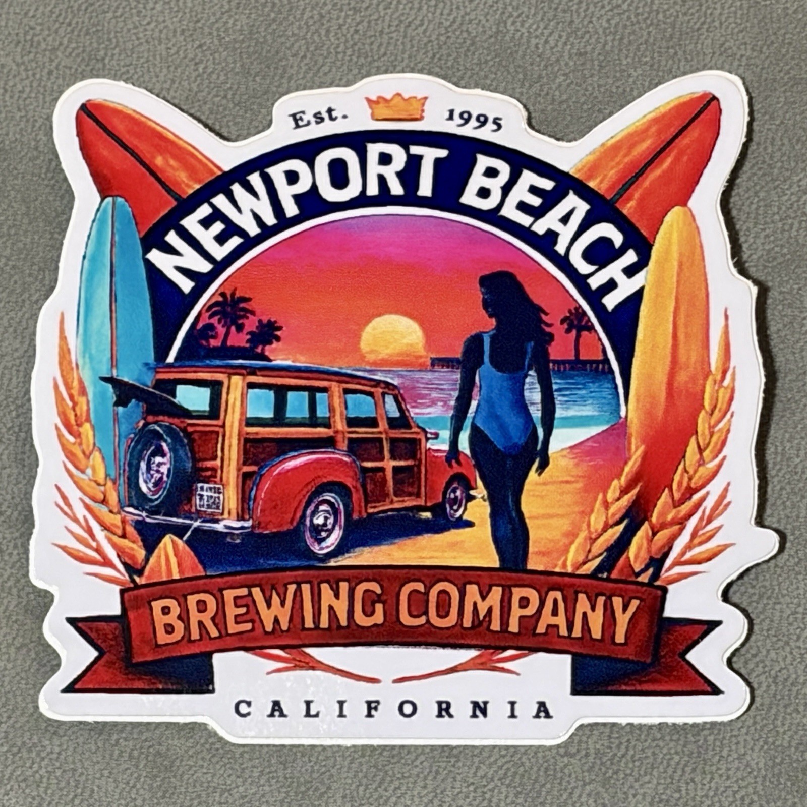 Newport Beach Brewing Company STICKER decal Brewery Beer 3” Vinyl California Newport Beach Brewing Company STICKER decal Brewery Beer 3” Vinyl California