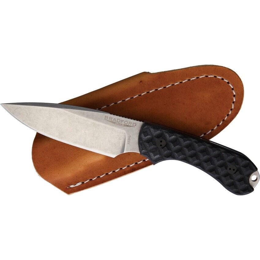 Bradford Knives Guardian 3 Black G10 AEB-L Steel Fixed Blade Knife 3FE001A