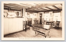 Tap Room Longfellow's Wayside Inn South Sudbury MA Real Photo Postcard picture