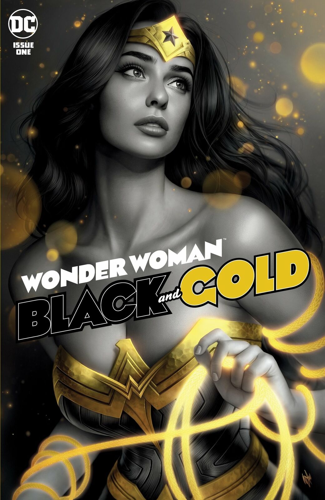 🔥 WONDER WOMAN BLACK & GOLD #1 EXCLUSIVE WARREN LOUW TRADE DRESS NM