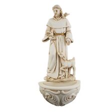 St. Francis with Doves Holy Water Font 6-3/4