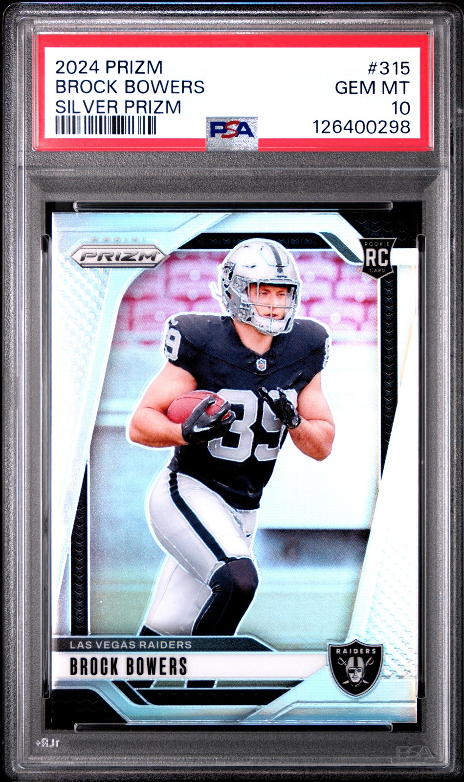 2024 PANINI PRIZM SILVER PRIZM #315 BROCK BOWERS ROOKIE RC PSA 10 2024 PANINI PRIZM SILVER PRIZM #315 BROCK BOWERS ROOKIE RC PSA 10
