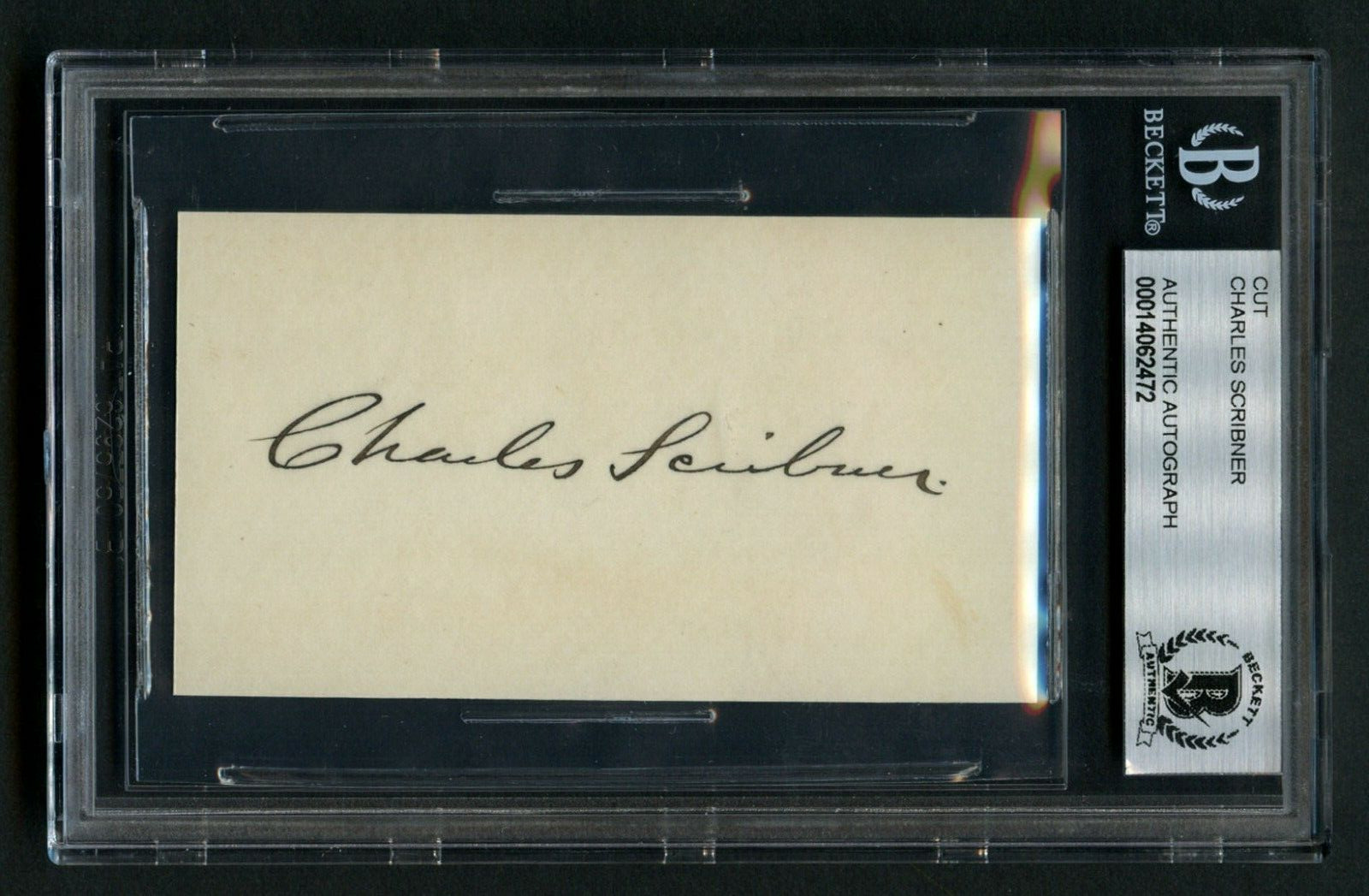 Charles Scribner II signed autograph 2x3 cut Pres. Charles Scribner's Sons BAS