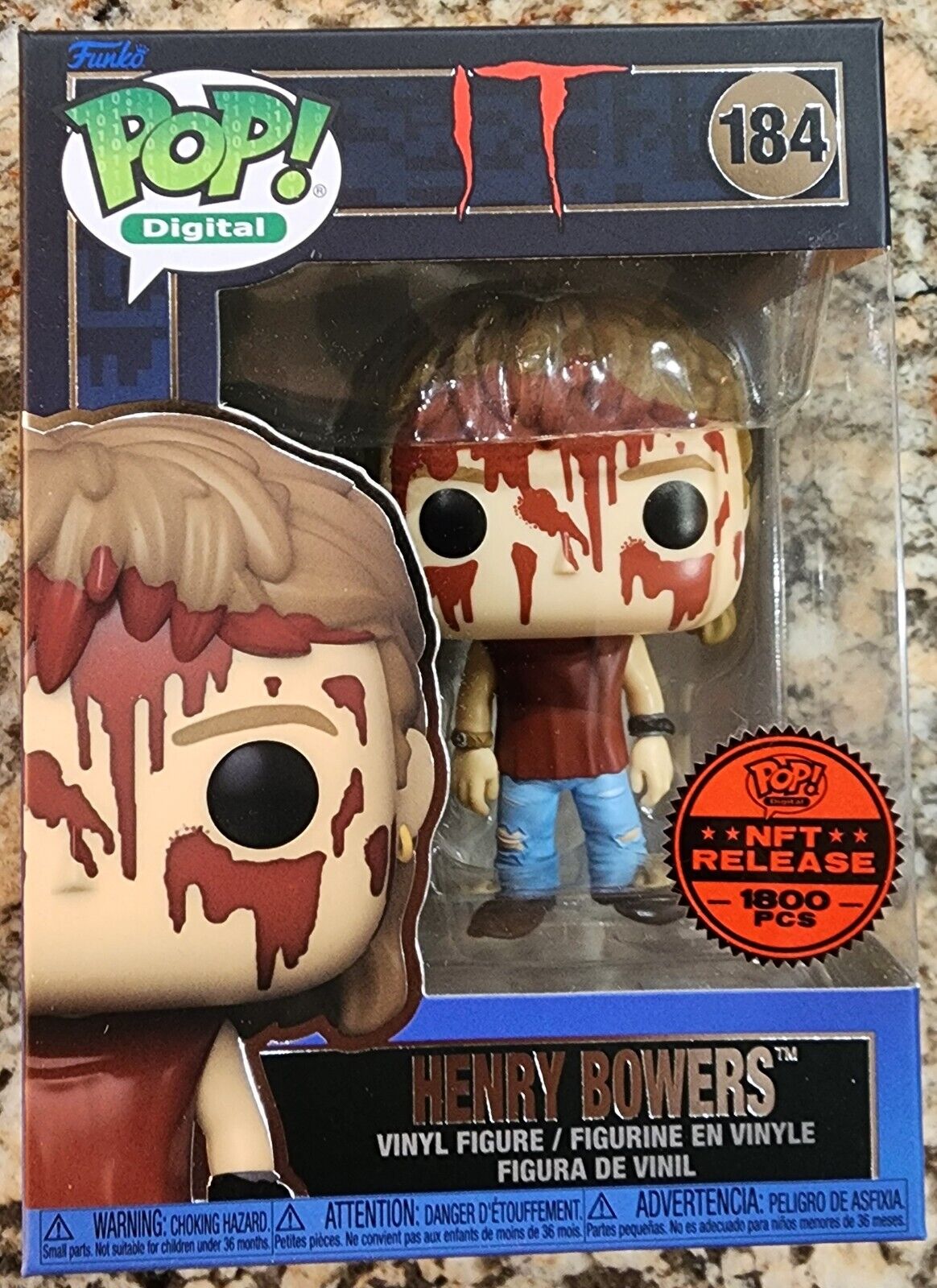 Funko Digital Pop - Henry Bowers - Stephen King IT LE 1800 With Protector 