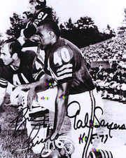 GALE SAYERS & BRIAN PICCOLO SIGNED REPRINT AUTOGRAPHS CHICAGO BEARS 8x10