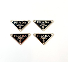 Prada Triangle Black and Silver Button Pendant Zipperpull - Bundle set of 4 picture