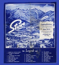 STOWE VERMONT LODGING DIRECTORY ADVERTISING BROCHURE WINTER 1951 -1952 VINTAGE picture