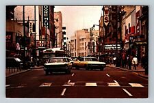 Norfolk VA-Virginia, Granby Street Theater, Shops, Classic Cars Vintage Postcard picture