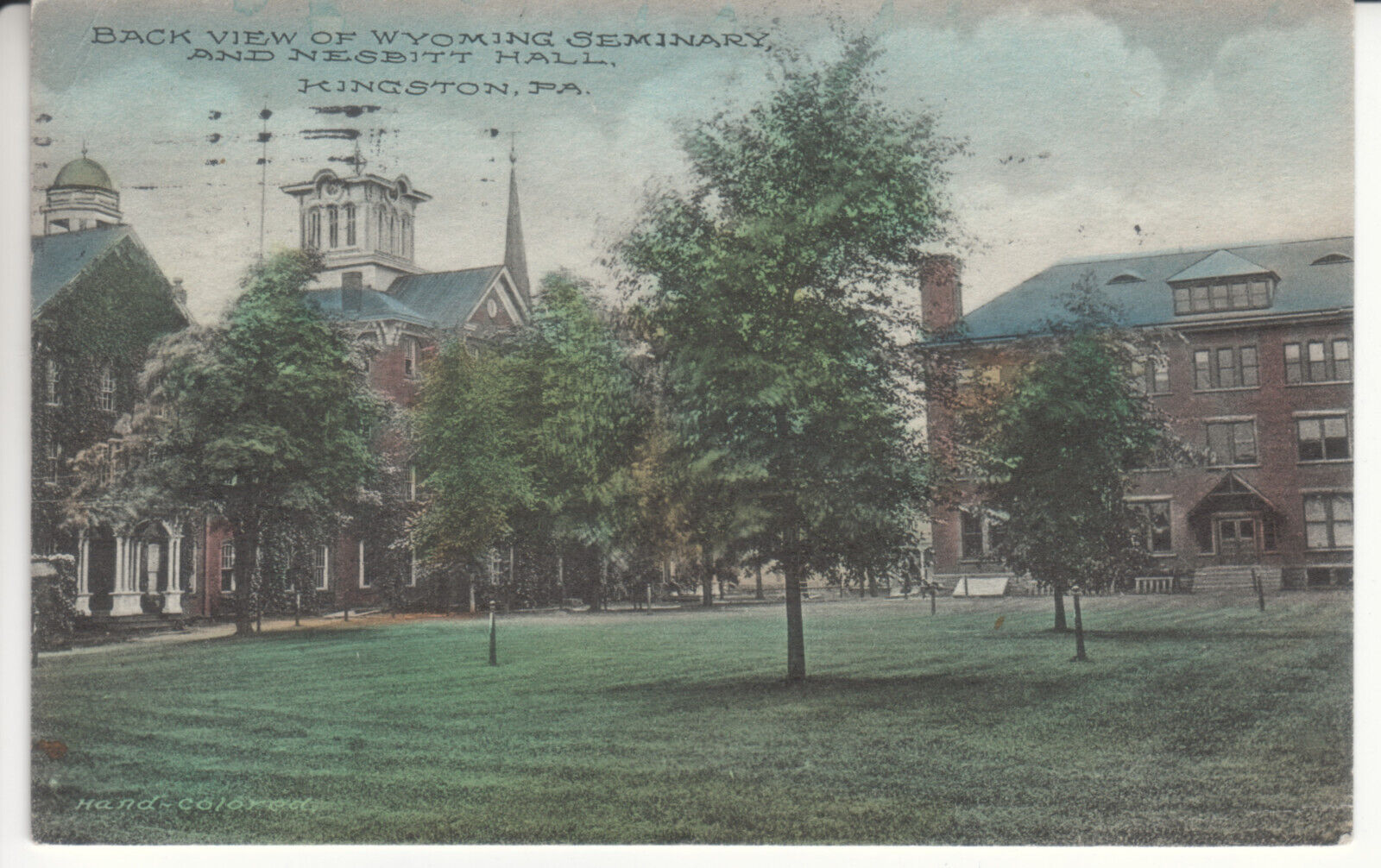 Kingston PA Pennsylvania - Wyoming Seminary Wilkes Barre area - Postcard - 1913 
