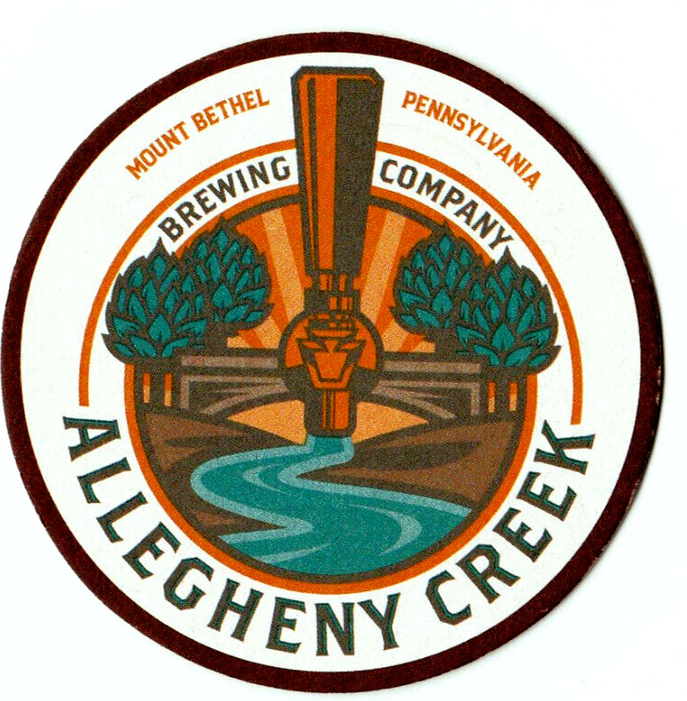 Allegheny Creek Brewing Co Beer Coaster Mount Bethel PA