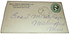 1885 NEW ORLEANS MOBILE & CHICAGO RAILROAD GM&N RPO HANDLED ENVELOPE picture