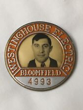 VINTAGE WW 11 1940'S WESTINGHOUSE ELECTRIC BLOOMFIELD, NJ PHOTO ID BADGE-NICE picture