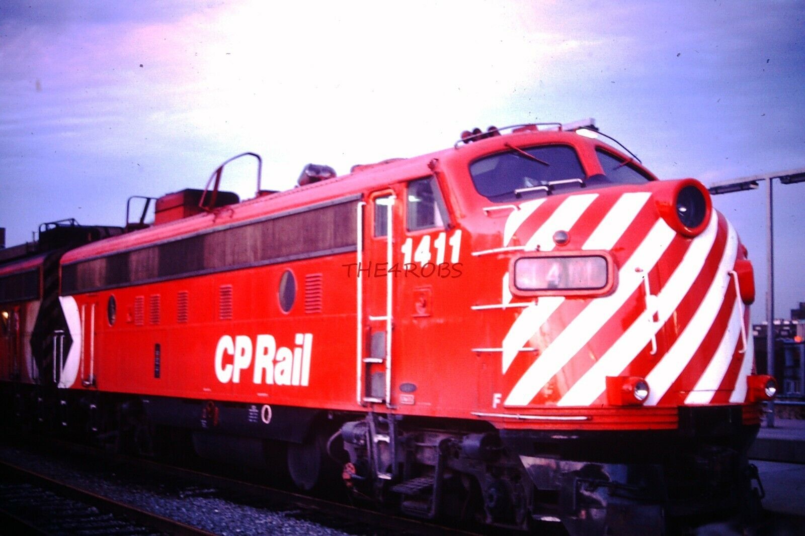 Original 1977 CP Rail FP9 Locomotive Windsor Station Slide #7637