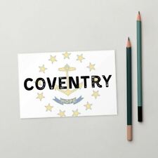 Coventry Rhode Island State Flag Background Standard Postcard picture