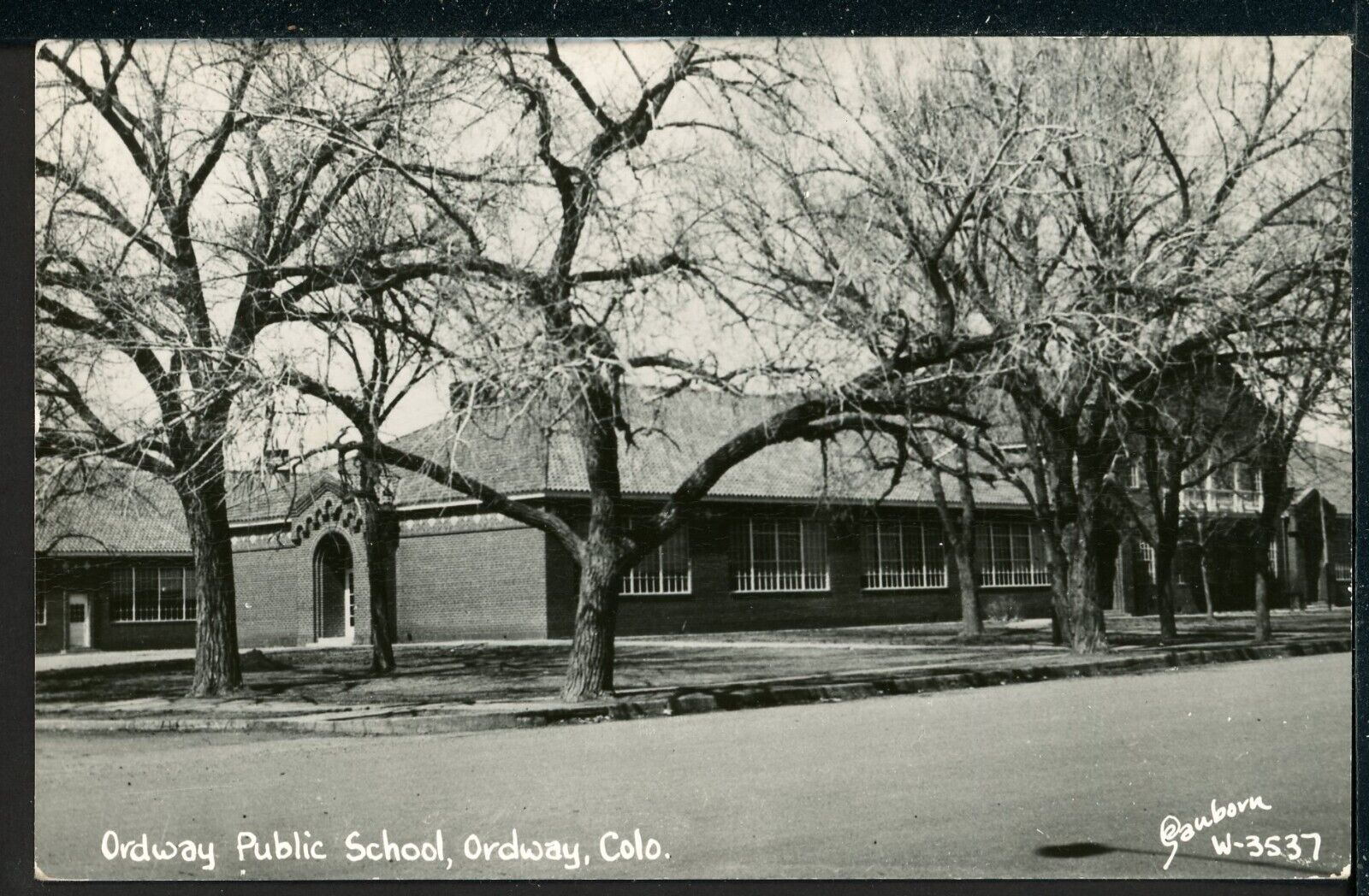 1955 RPPC Ordway Public School Colorado Historic Vintage Postcard Sanborn