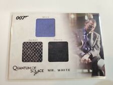 James Bond 007 Triple Relic / Costume Card QC11 Mr White's Shirt, Jacket & Pants picture