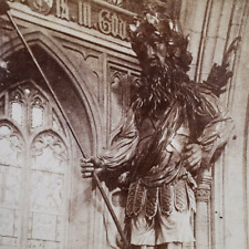London Stereoview c1898 Guildhall Gog Magog Statue Moorgate Protector UK N251 picture