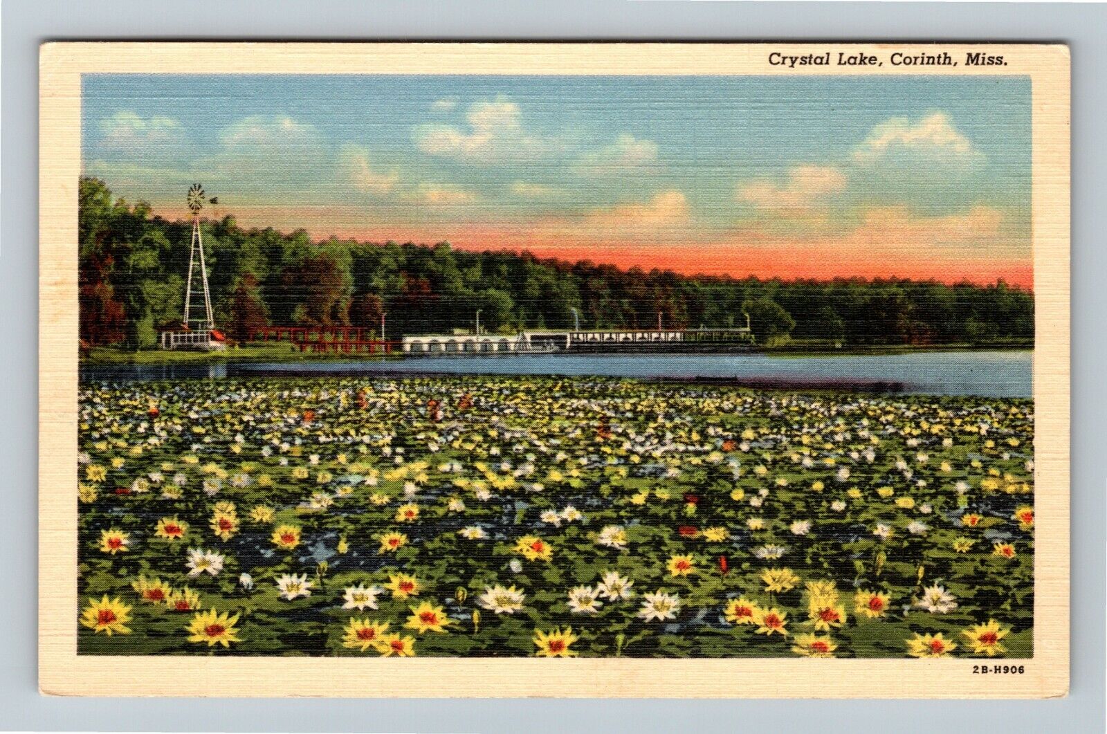 Corinth, MS-Mississippi, Crystal Lake, Scenic Greeting, Vintage Postcard