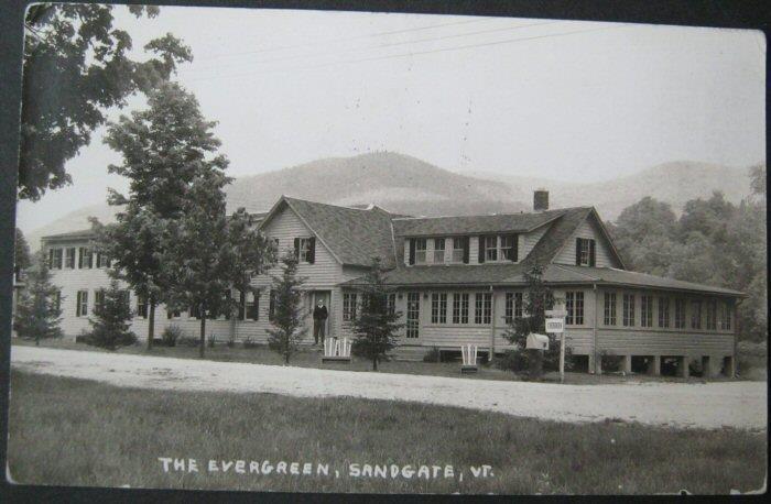 The Evergreen Sandgate Vermont  1942 Real Photo Postcard