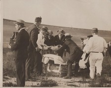 Fred Comer Rockingham NH Board Track Injury Racing 1928 - Original Press Photo picture