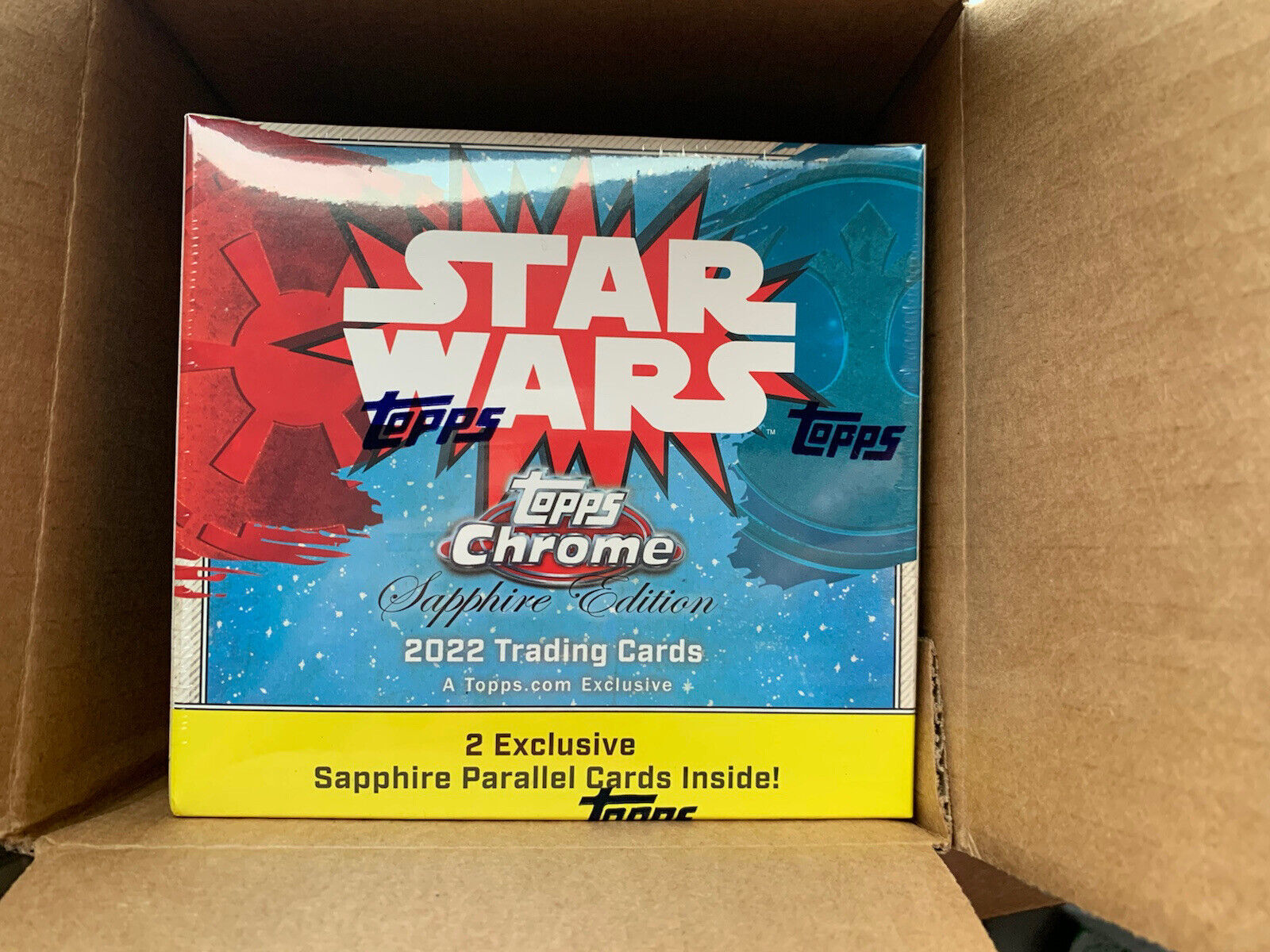 2022 Star Wars Topps Chrome Sapphire LIVE IN HAND Sealed Box Montgomery Club