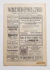 1908 Worcester MA Weekly Record Newspaper Industrial Advertising Leap Year Rare picture