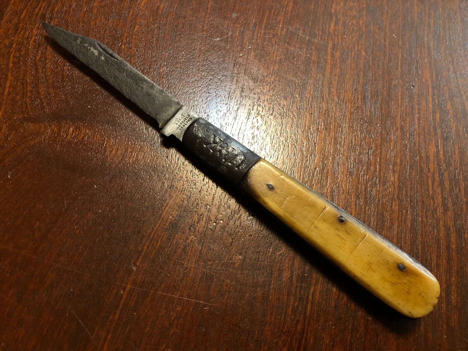 Antique 1900s Sheffield England Folding Bone Grip Pocket Knife PROJECT