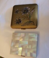 Vintage Marhill Mother of Pearl and Dorset 5th Ave Powder Compacts lot (2) picture