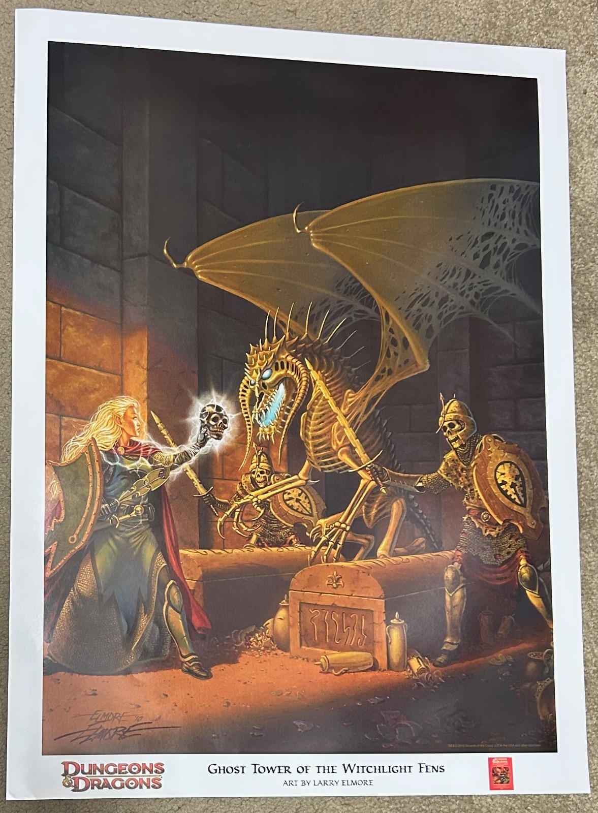SIGNED Larry Elmore Original Ghost Tower Witchlight Fens D&D AD&D Promo Poster SIGNED Larry Elmore Original Ghost Tower Witchlight Fens D&D AD&D Promo Poster
