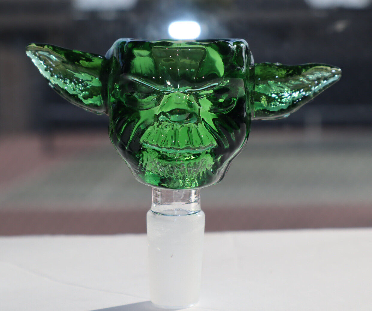 14MM Green Thick Glass Yoda Bowl Replacement Tobacco Bong Bowl